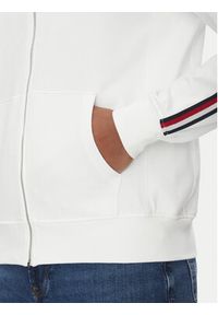 TOMMY HILFIGER - Tommy Hilfiger Bluza Global Stripe MW0MW38686 Biały Regular Fit. Kolor: biały. Materiał: bawełna #4