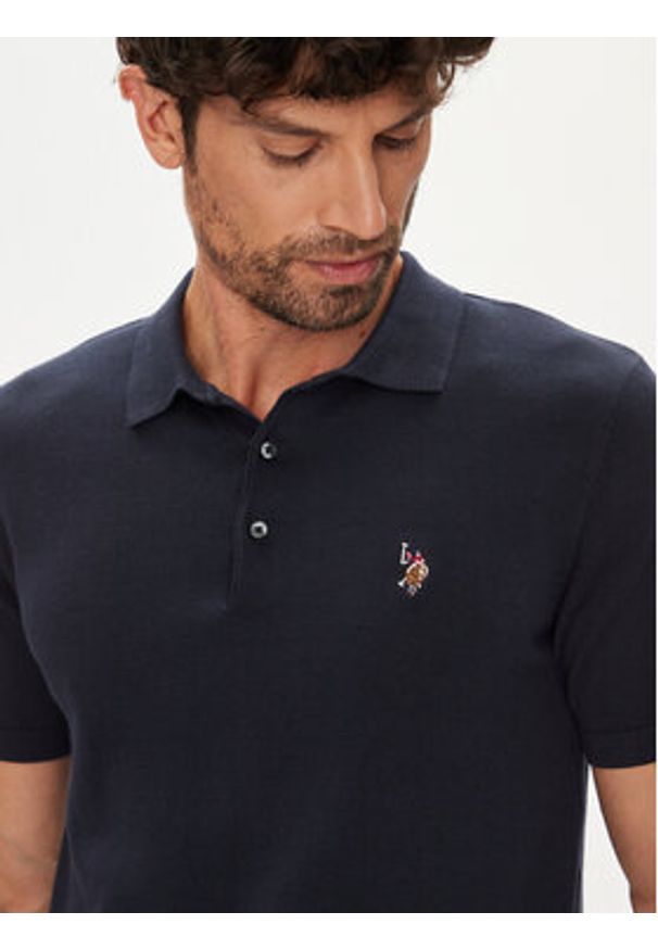 U.S. Polo Assn. Polo MUP3709 Granatowy Regular Fit. Typ kołnierza: polo. Kolor: niebieski. Materiał: bawełna