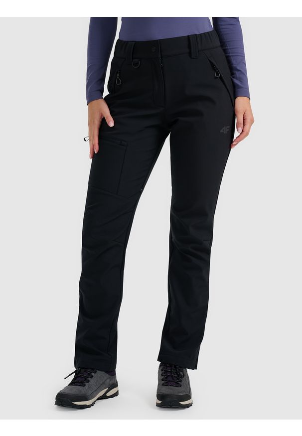 4f - 4F Spodnie trekkingowe damskie - czarne XS. Kolor: czarny. Materiał: poliester. Technologia: Primaloft. Sport: turystyka piesza, wspinaczka