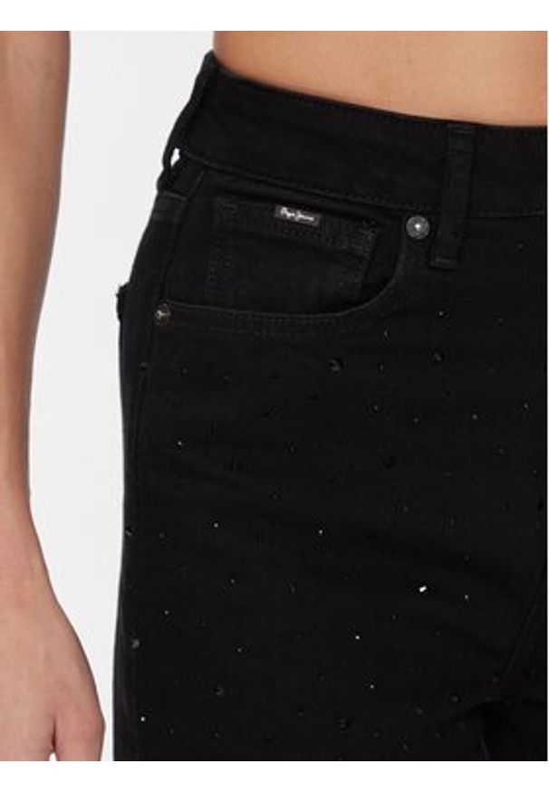 Pepe Jeans Jeansy Sparkle PL204604 Czarny Relaxed Fit. Kolor: czarny