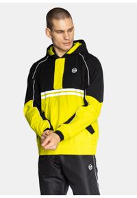 SERGIO TACCHINI - Kurtka sportowa męska Sergio Tacchini Netem Track Jacket BLK/LIM. Okazja: na spotkanie biznesowe. Kolor: czarny. Materiał: dresówka. Styl: sportowy