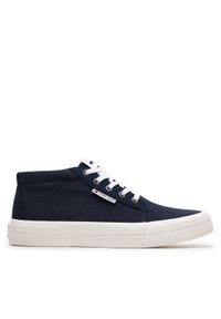 Tommy Jeans Sneakersy Tjm Mid Cut Canvas Color EM0EM01412 Granatowy. Kolor: niebieski. Materiał: materiał