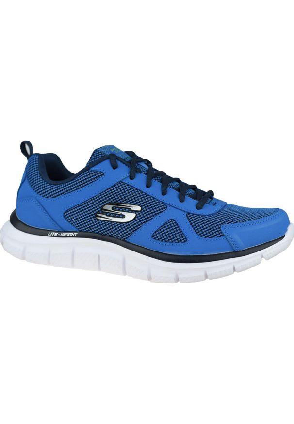 skechers - Buty treningowe męskie, Skechers Track-Bucolo. Kolor: niebieski. Materiał: tkanina, materiał, skóra, syntetyk
