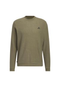 Adidas - Core Crew Sweatshirt. Kolor: zielony. Materiał: materiał