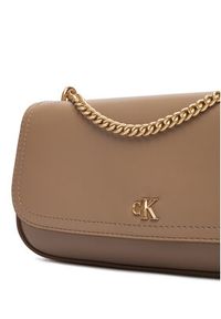 Calvin Klein Torebka Ck Convertible Chain Small Bag LV04F3172G Beżowy. Kolor: beżowy. Materiał: skórzane #4