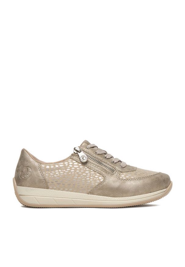 Rieker Sneakersy N1112-60 Beżowy. Kolor: beżowy. Materiał: materiał