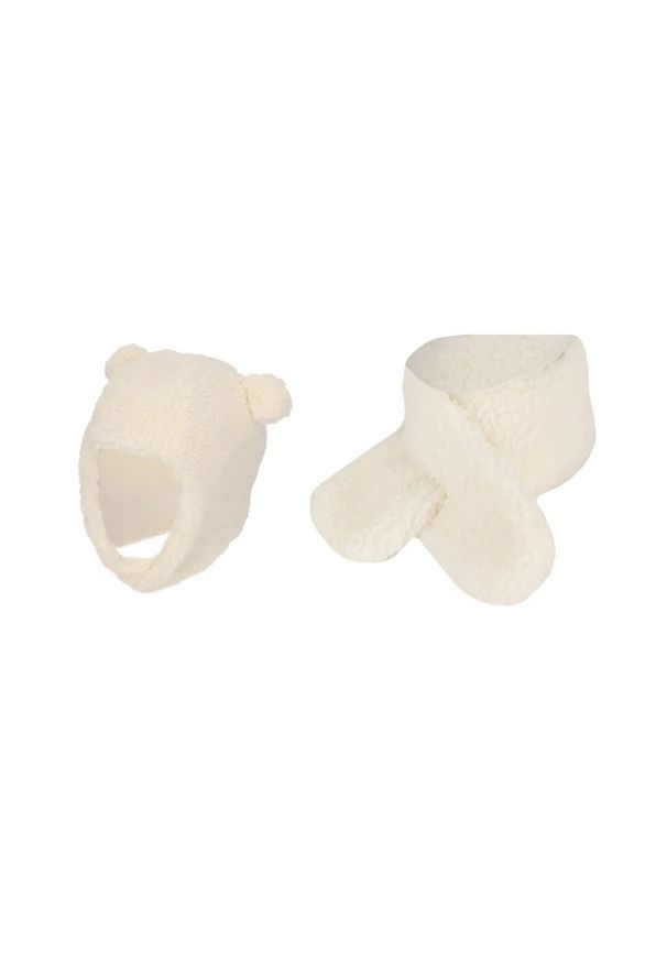 HEAT KEEPER - Szalik i czapka dla niemowląt - Zestaw - Teddy Wool - Offwhite. Kolor: biały. Materiał: poliester. Sezon: zima. Sport: narciarstwo