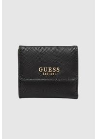 Guess - GUESS Czarna mały portfel Laurel. Kolor: czarny. Materiał: skóra ekologiczna #1
