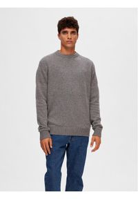 Selected Homme Sweter 16090155 Szary Regular Fit. Kolor: szary. Materiał: wełna #1