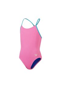 Strój pływacki dziecięcy Speedo Solid Lane Line Back. Kolor: różowy, wielokolorowy, niebieski #1