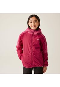 Regatta - Volcanics VIII Dziecięca turystyka odblaskowa wodoodporna izolowana kurtka. Kolor: różowy. Styl: sportowy. Sport: turystyka piesza #1