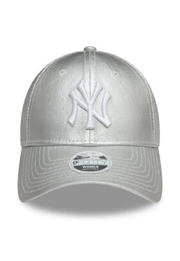 New Era Czapka z daszkiem New York Yankees Met Denim 9Forty 60595374 Srebrny. Kolor: srebrny. Materiał: materiał, bawełna