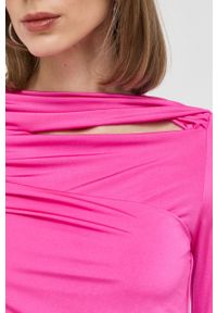 VICTORIA BECKHAM - Victoria Beckham longsleeve damska kolor różowy. Kolor: różowy. Materiał: dzianina. Długość rękawa: długi rękaw. Długość: długie #4