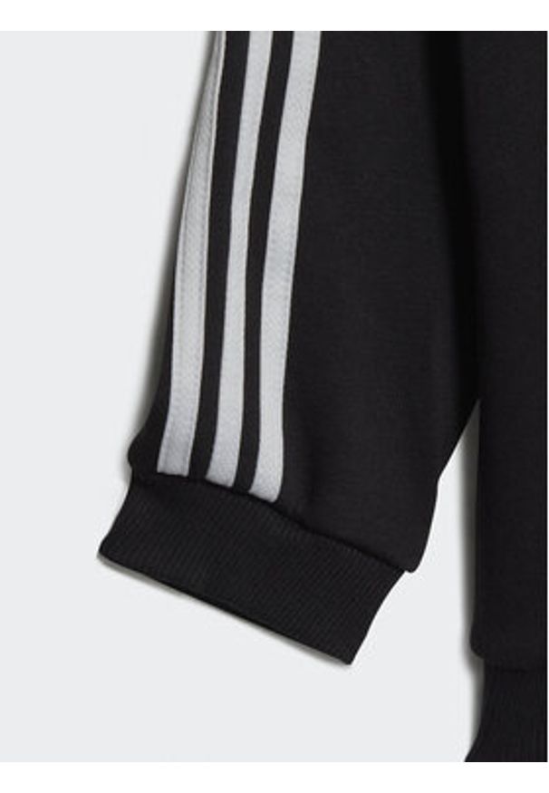Adidas - adidas Komplet dresowy Essentials Full-Zip Hooded Jogger Set HR5866 Czarny Regular Fit. Kolor: czarny. Materiał: bawełna