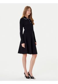 Pinko - PINKO Sukienka dzianinowa Nisida 105422 A2PT Czarny Regular Fit. Kolor: czarny. Materiał: syntetyk