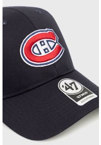 47 Brand - 47brand czapka NHL Chicago Blackhawks kolor granatowy z aplikacją. Kolor: niebieski. Wzór: aplikacja #2