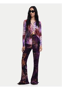 Desigual Spodnie materiałowe Lua 24WWPK05 Fioletowy Slim Fit. Kolor: fioletowy. Materiał: syntetyk #4