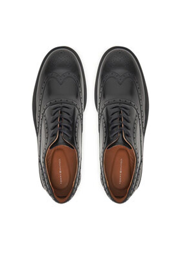 TOMMY HILFIGER - Tommy Hilfiger Półbuty Hilfiger Vogue FM0FM05766 Czarny. Kolor: czarny. Materiał: skóra