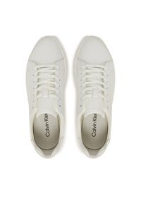 Calvin Klein Sneakersy Low Pro Cups Lace Up Lth Aop HW0HW02817 Biały. Kolor: biały. Materiał: skóra #3