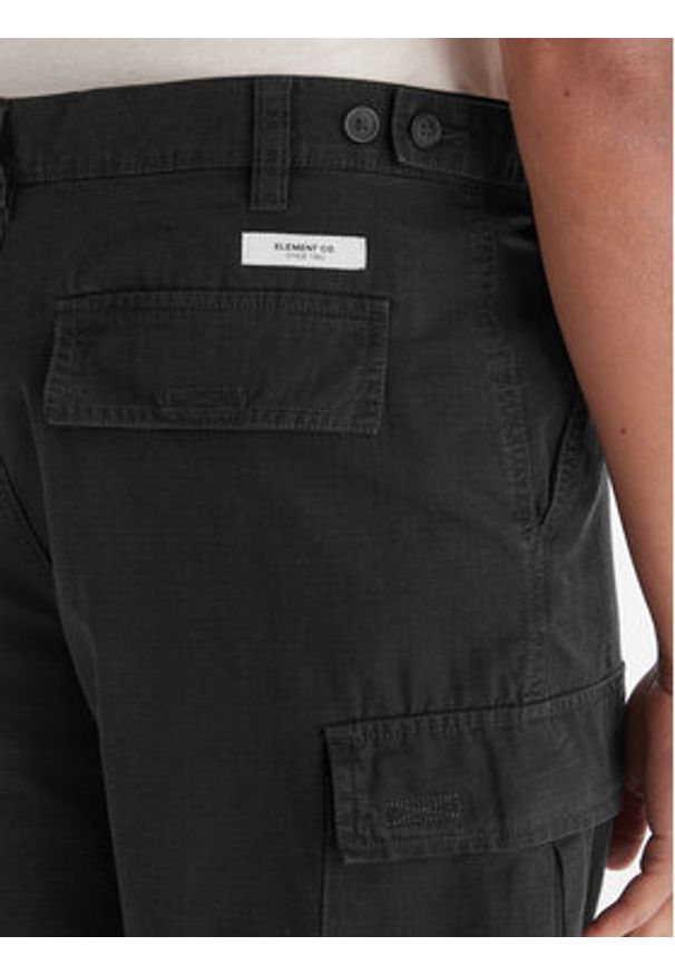 Element Spodnie cargo Relax Cargo ELYNP00203 Czarny Relaxed Fit. Kolor: czarny. Materiał: bawełna