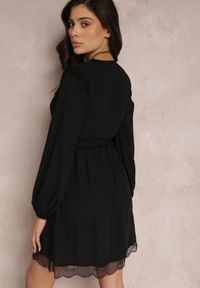 Renee - Czarna Sukienka Twinklebreeze. Kolor: czarny. Materiał: koronka. Długość rękawa: długi rękaw #4