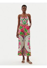 Maaji Kombinezon Cerice Bouquet Biena PT2712CJU001 Kolorowy Regular Fit. Materiał: len. Wzór: kolorowy