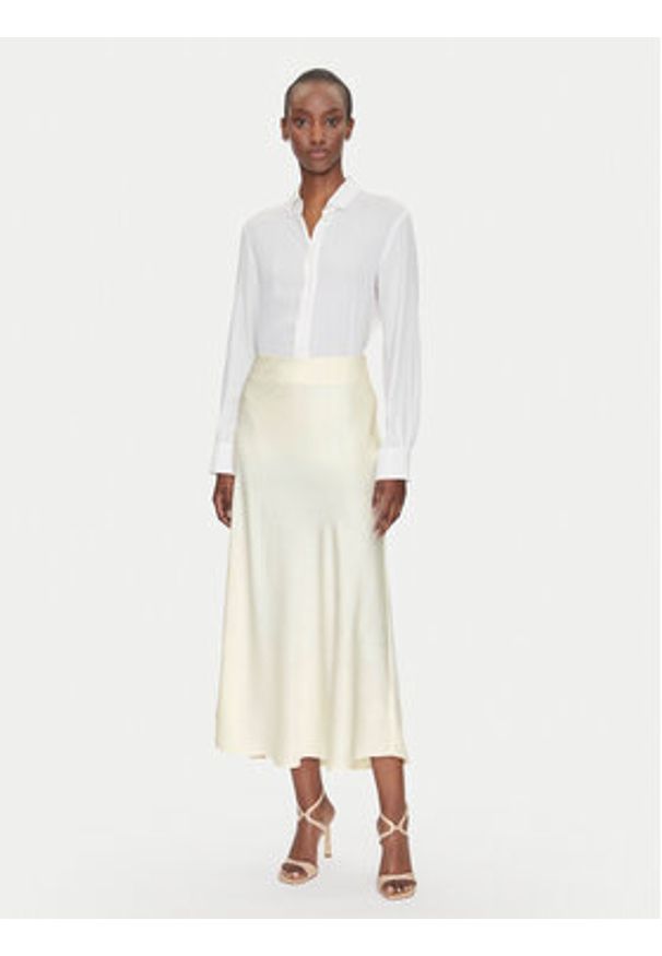Fransa Spódnica midi 20615436 Écru Regular Fit. Materiał: syntetyk