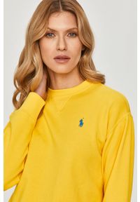 Polo Ralph Lauren - Bluza. Typ kołnierza: polo. Kolor: żółty. Materiał: dzianina. Długość rękawa: długi rękaw. Długość: długie. Wzór: gładki #2