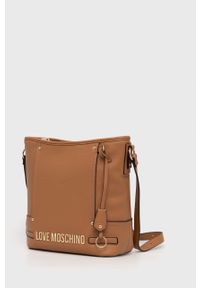 Love Moschino torebka kolor brązowy. Kolor: brązowy #4