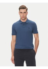 BOSS Polo Passenger 50507803 Niebieski Slim Fit. Typ kołnierza: polo. Kolor: niebieski. Materiał: bawełna