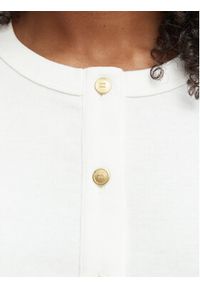 TOMMY HILFIGER - Tommy Hilfiger Bluzka WW0WW48709 Kremowy Slim Fit. Kolor: kremowy. Materiał: bawełna #2