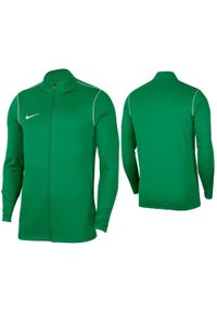 Bluza piłkarska męska Nike Dry Park 20 Dri-Fit rozpinana bez kaptura ze stójką. Typ kołnierza: kołnierzyk stójkowy, bez kaptura. Kolor: zielony. Technologia: Dri-Fit (Nike). Sport: piłka nożna #1