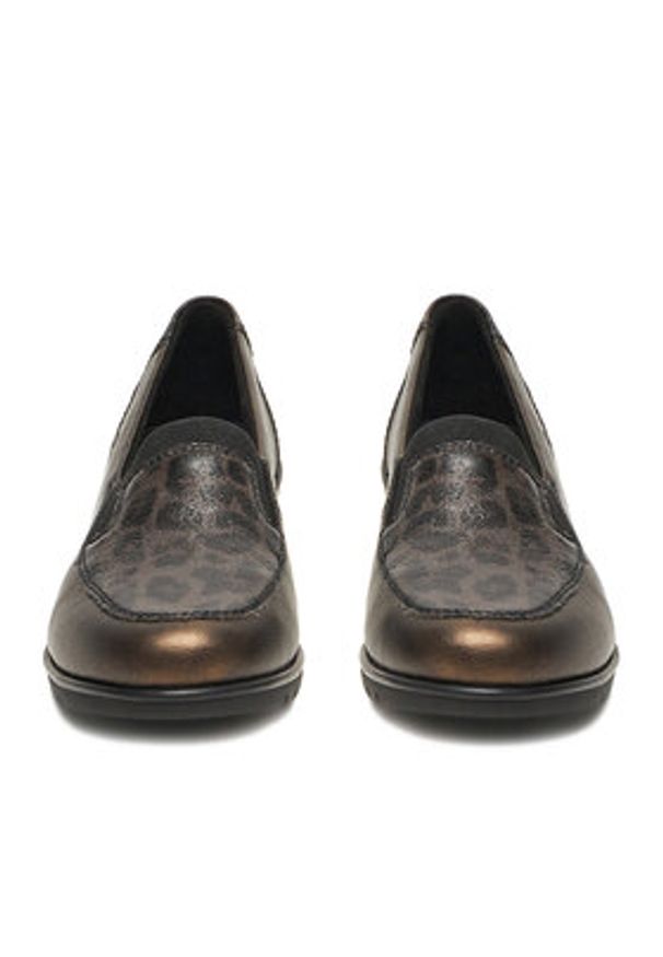 Rieker Półbuty L5351-90 Złoty. Kolor: złoty. Materiał: skóra, syntetyk