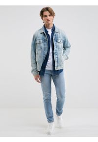 Big-Star - Spodnie jeans męskie Terry Slim 252. Stan: obniżony. Kolor: niebieski. Styl: klasyczny, elegancki #3