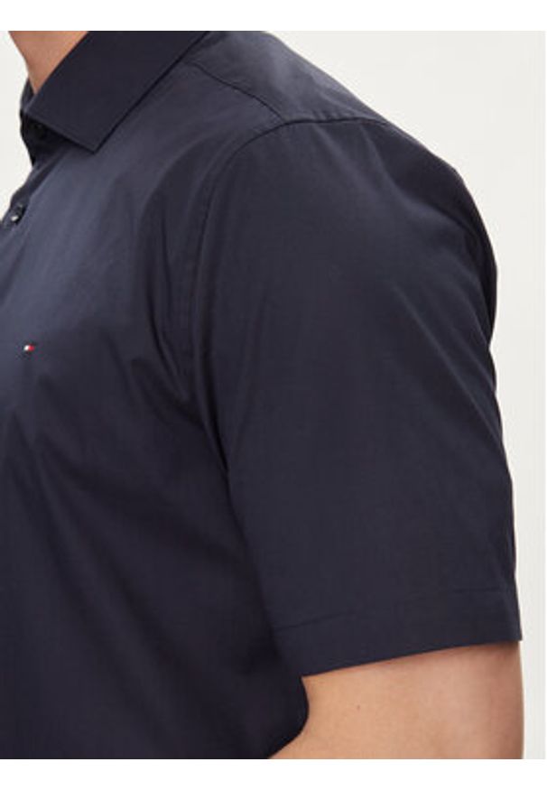 TOMMY HILFIGER - Tommy Hilfiger Koszula Core MW0MW34626 Granatowy Regular Fit. Kolor: niebieski. Materiał: bawełna