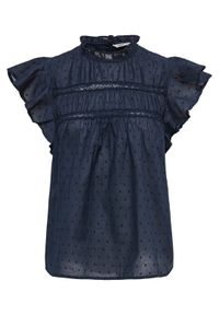 only - ONLY Bluzka Katti 15337637 Granatowy Regular Fit. Kolor: niebieski. Materiał: bawełna #1