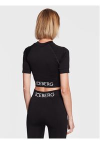 Iceberg T-Shirt FA1463039000 Czarny Slim Fit. Kolor: czarny. Materiał: syntetyk #5