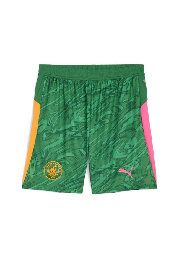 Puma - Męskie szorty bramkarskie Manchester City 25/26 PUMA. Kolor: zielony, żółty, wielokolorowy, pomarańczowy. Materiał: tkanina