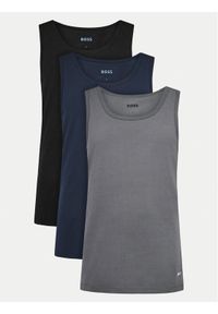 BOSS Komplet 3 tank topów 50532476 Kolorowy Regular Fit. Materiał: bawełna. Wzór: kolorowy