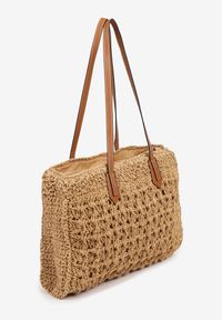 Renee - Ciemnobeżowa Torebka Shopperka w Stylu Boho Galomirea. Kolor: beżowy. Sezon: lato. Styl: boho #3