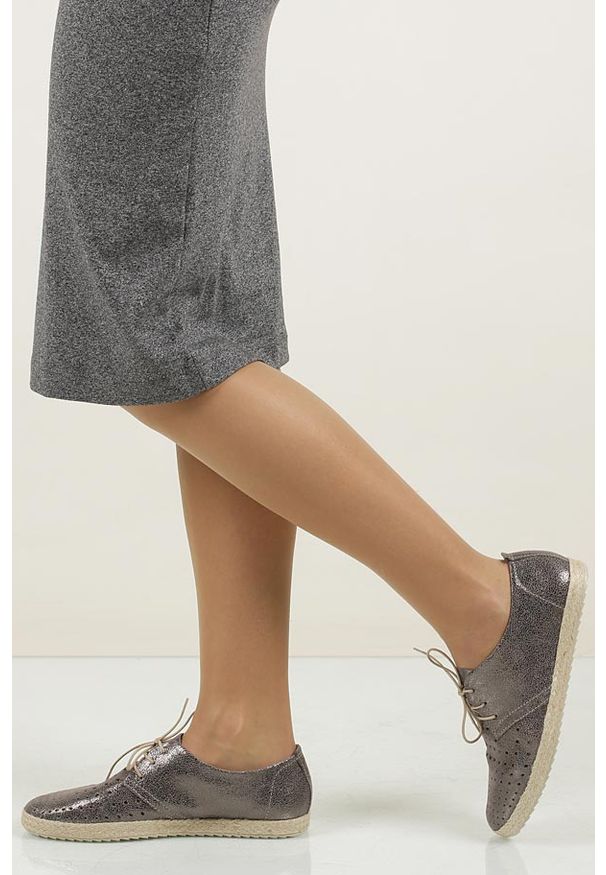 Tamaris - Espadryle tamaris 1-23640-28. Kolor: srebrny, wielokolorowy, szary