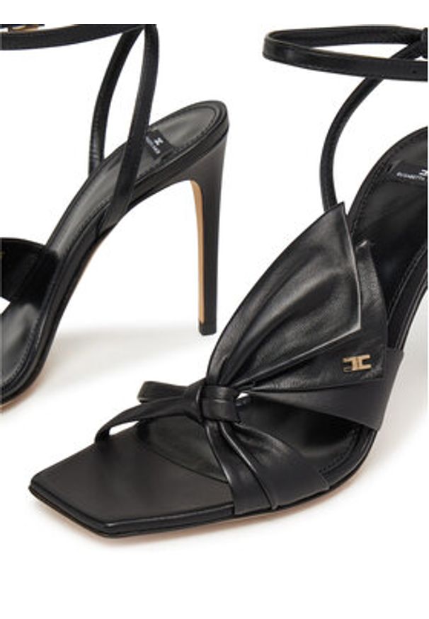 Elisabetta Franchi Sandały SA-25L-51E2 Czarny. Kolor: czarny. Materiał: skóra