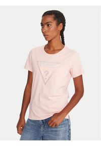 Guess T-Shirt W5BI18 I3Z14 Różowy Regular Fit. Kolor: różowy. Materiał: bawełna #1