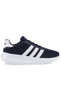 Adidas - Buty adidas Lite Racer 3.0 K GX6612 - granatowe. Okazja: na uczelnię. Zapięcie: rzepy. Kolor: niebieski. Materiał: guma, skóra, tkanina. Szerokość cholewki: normalna. Model: Adidas Racer