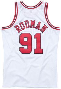 Koszulka męska do koszykówki Mitchell & Ness Chicago Bulls NBA Dennis Rodman. Kolor: czerwony, biały, wielokolorowy. Sport: koszykówka