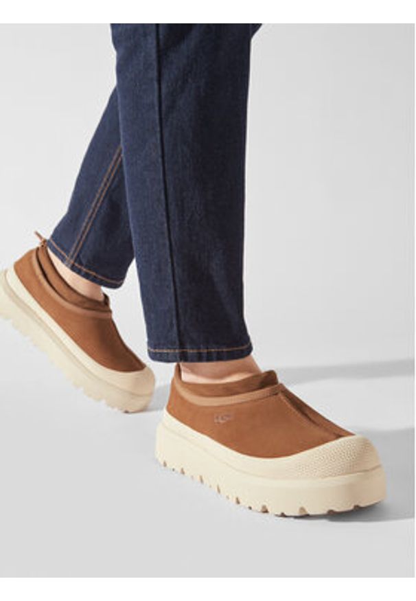 Ugg Półbuty M Tasman Weather Hybrid 1144096 Brązowy. Kolor: brązowy. Materiał: skóra