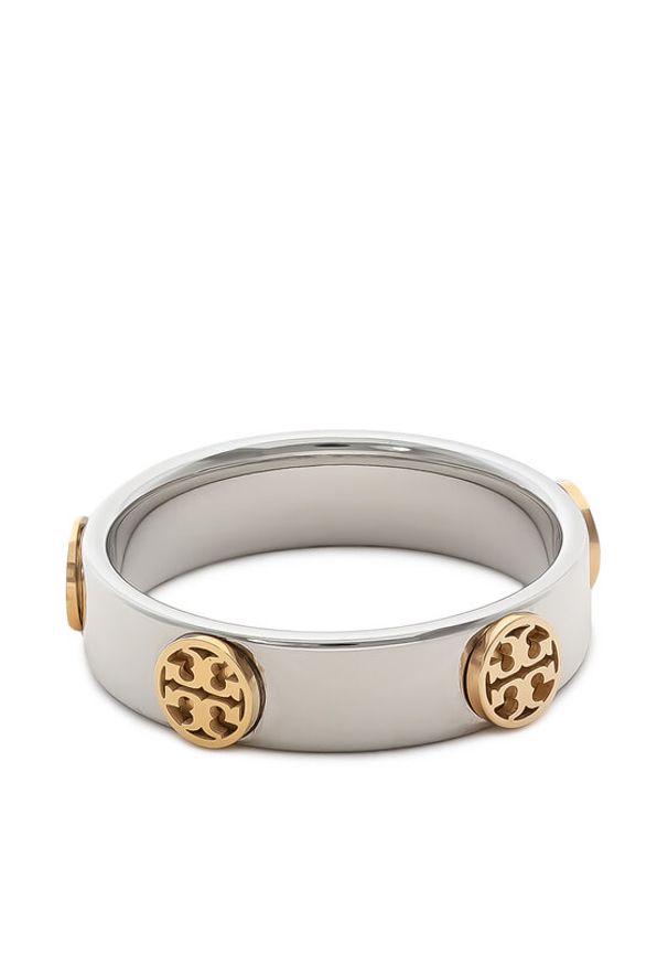 Tory Burch Pierścionek Miller Stud Ring 76882 Srebrny. Materiał: metalowe. Kolor: srebrny