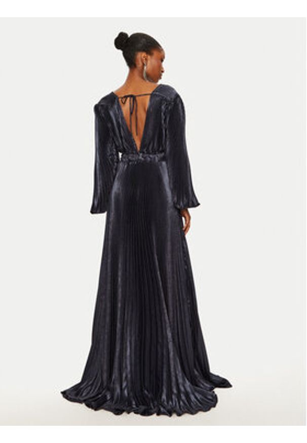 Babylon Sukienka wieczorowa S00813 Granatowy Regular Fit. Kolor: niebieski. Materiał: syntetyk. Styl: wizytowy