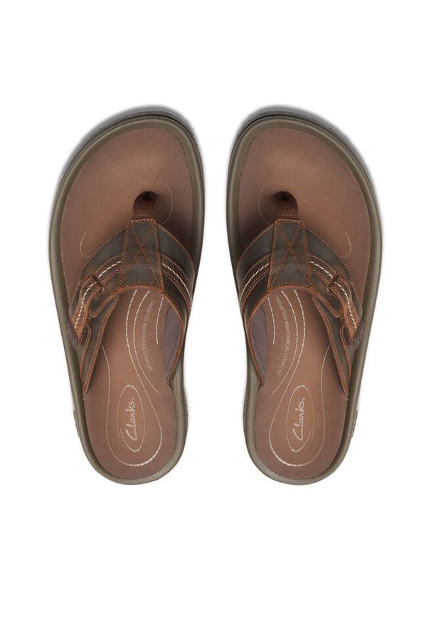 Japonki Clarks. Kolor: brązowy