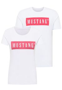 Mustang - 2PAK MUSTANG ALEX C / ALINA C MĘSKI/DAMSKI T-SHIRT KOSZULKA LOGO NADRUK GENERAL WHITE 1013220 2045. Okazja: na co dzień. Materiał: bawełna, jeans. Wzór: nadruk. Styl: sportowy, casual, elegancki, klasyczny #8